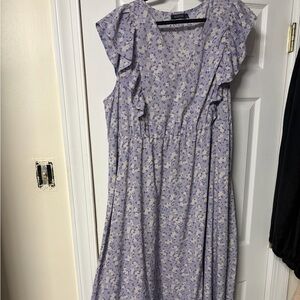 Floral Purple Plus Size Dress